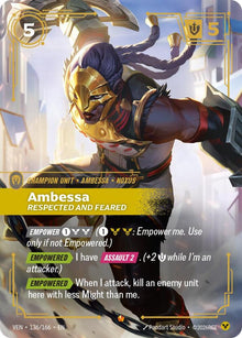 Ambessa, Respected and Feared - Vendetta Riftbound card