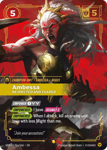 Ambessa, Respected and Feared (Alternate Art) - Vendetta Riftbound card