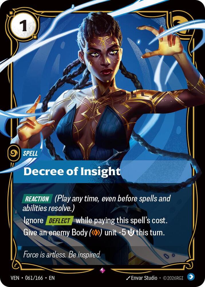 Decree of Insight - Vendetta Riftbound card