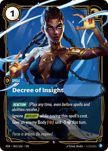 Decree of Insight - Vendetta Riftbound card