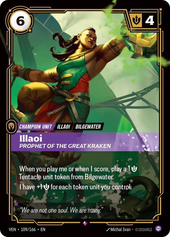 Illaoi, Prophet of the Great Kraken - Vendetta Riftbound card