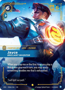 Jayce, Brilliant Inventor (Alternate Art) - Vendetta Riftbound card