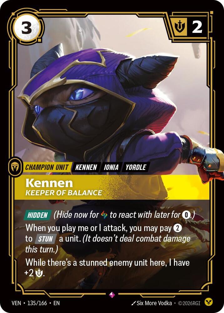 Kennen, Keeper of Balance - Vendetta Riftbound card