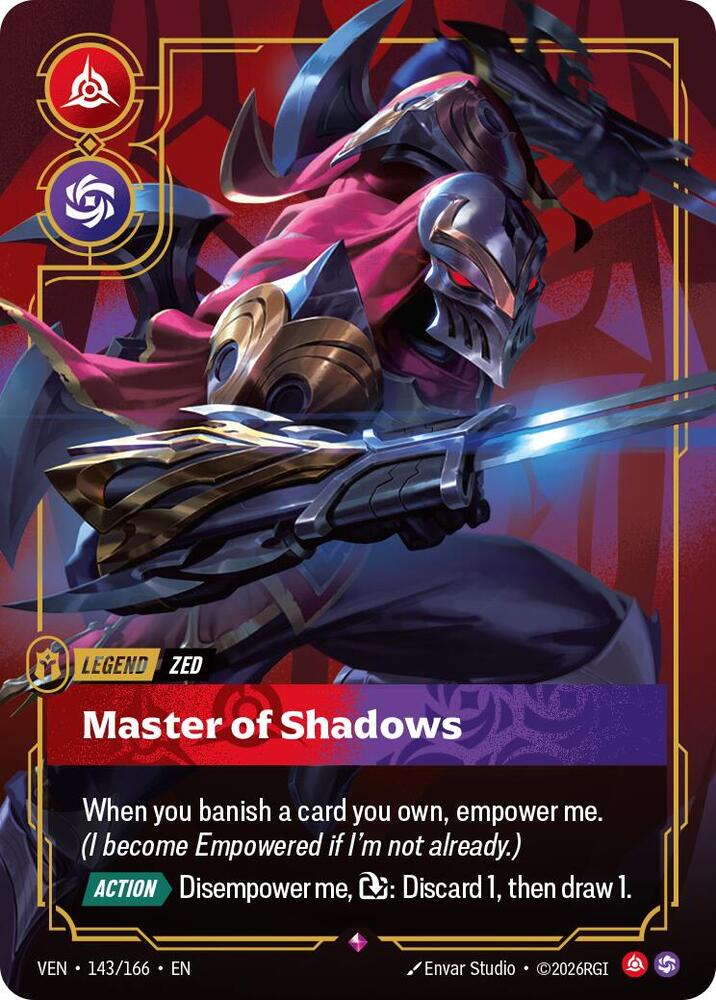 Zed - Master of Shadows - Vendetta Riftbound card