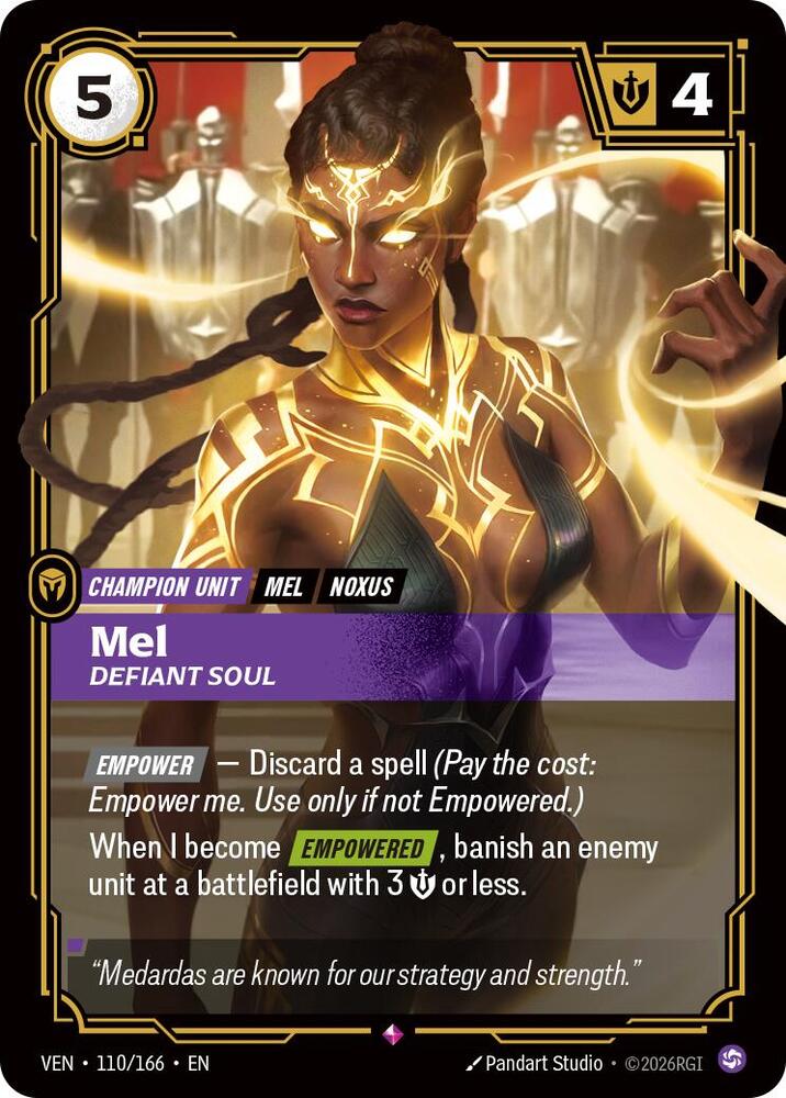 Mel, Defiant Soul - Vendetta Riftbound card