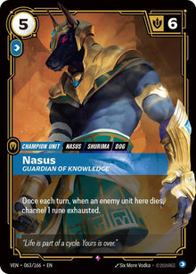 Nasus, Guardian of Knowledge - Vendetta Riftbound card