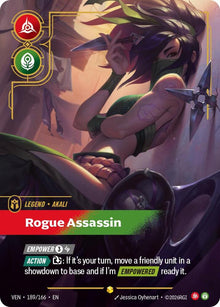 Akali - Rogue Assassin (Overnumbered) - Vendetta Riftbound card