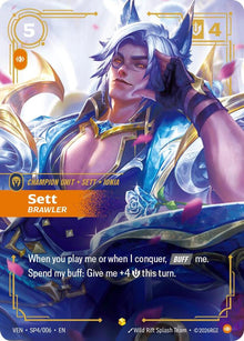 Sett, Brawler SP4/006 - Vendetta Riftbound card
