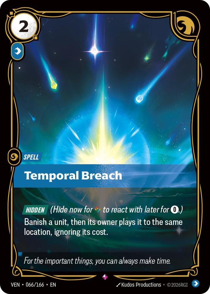 Temporal Breach - Vendetta Riftbound card