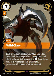 Wild Claw - Vendetta Riftbound card