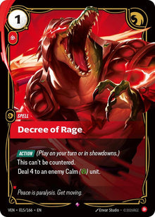 Decree of Rage - Vendetta Riftbound card