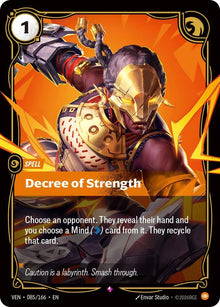 Decree of Strength - Vendetta Riftbound card