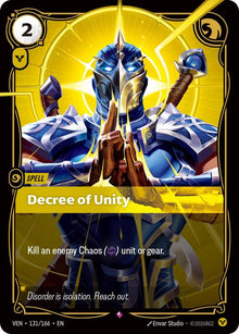 Decree of Unity - Vendetta Riftbound card