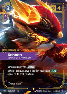 Kennen, Storm of Shuriken (Alternate Art) - Vendetta Riftbound card