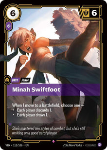 Minah Swiftfoot - Vendetta Riftbound card