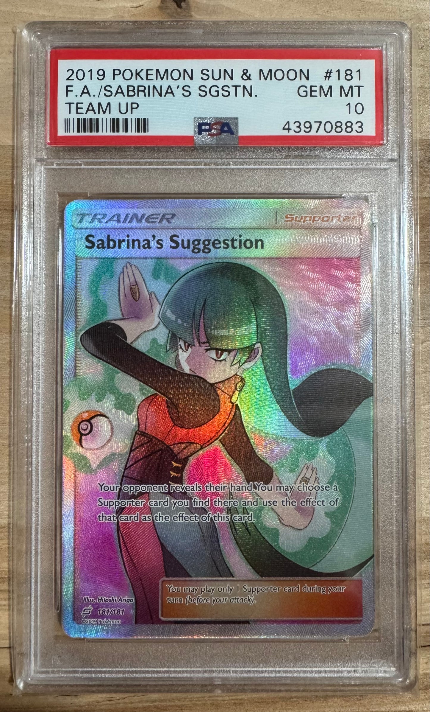 Sabrina’s Suggestion (Full Art) - SM Team Up 181/181 - PSA 10