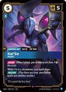 Kai'Sa, Rebel - 063/167 - Radiance (RAD)