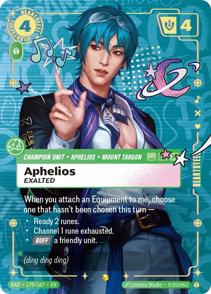 Aphelios, Exalted (Heartsteel Overnumbered) - 179/167 - Radiance (RAD)