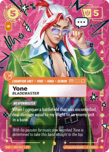 Yone, Blademaster (Heartsteel Overnumbered) - 181/167 - Radiance (RAD)