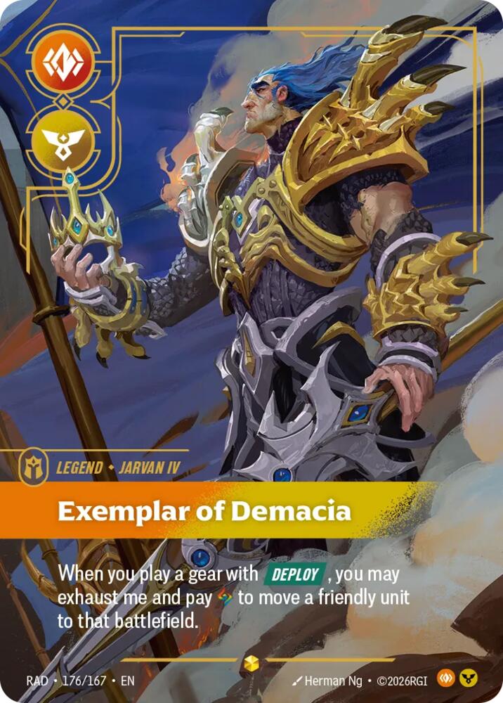 Jarvan IV, Exemplar of Demacia (Overnumbered) - 176/167 - Radiance (RAD)