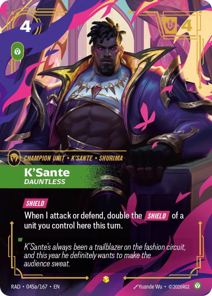 K'Sante, Dauntless (Alternate Art) - 045a/167 - Radiance (RAD)