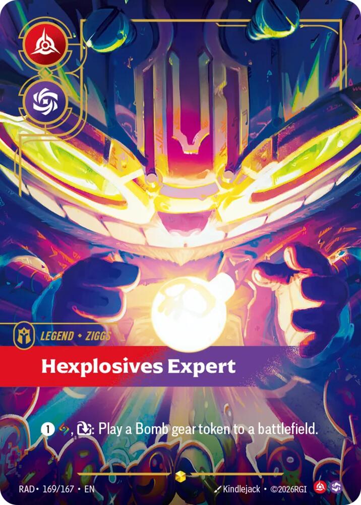 Ziggs, Hexplosives Expert (Overnumbered) - 169/167 - Radiance (RAD)