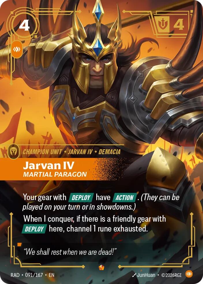 Jarvan IV, Martial Paragon - 091/167 - Radiance (RAD)