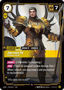 Jarvan IV, Royal Heir - 133/167 - Radiance (RAD)