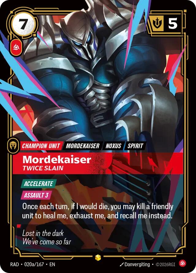 Mordekaiser, Twice Slain (Alternate Art) - 020a/167 - Radiance (RAD)