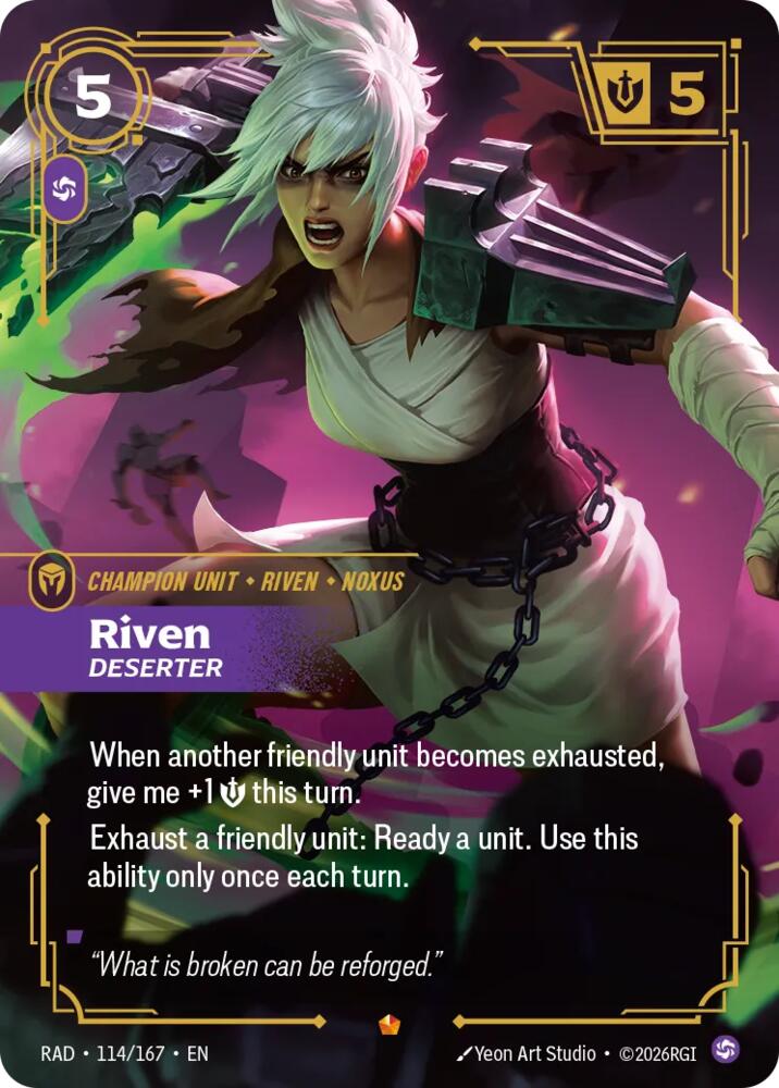 Riven, Deserter - 114/167 - Radiance (RAD)