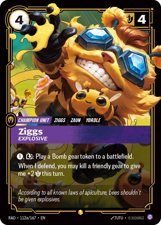 Ziggs, Explosive (Alternate Art) - 112a/167 - Radiance (RAD)