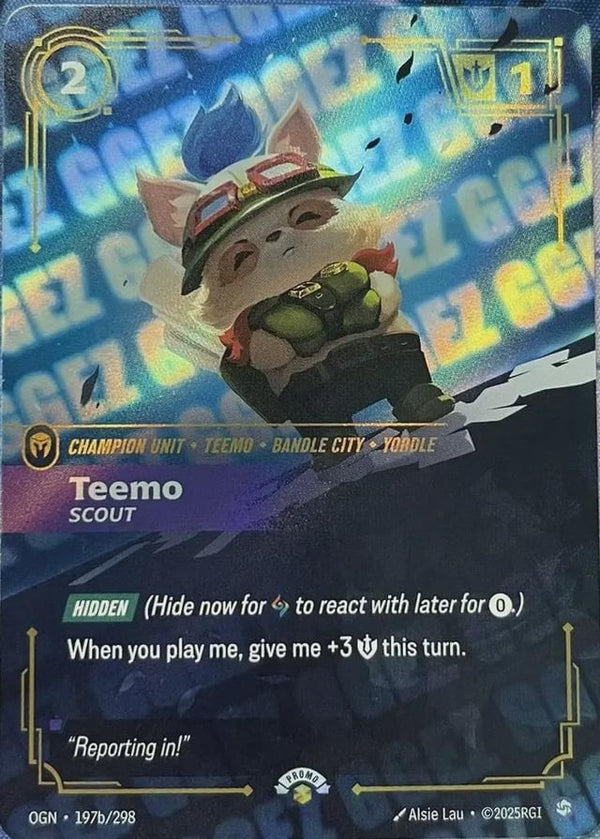 Teemo - Scout (GG EZ) - Riftbound Organized Play Promotional Cards ...