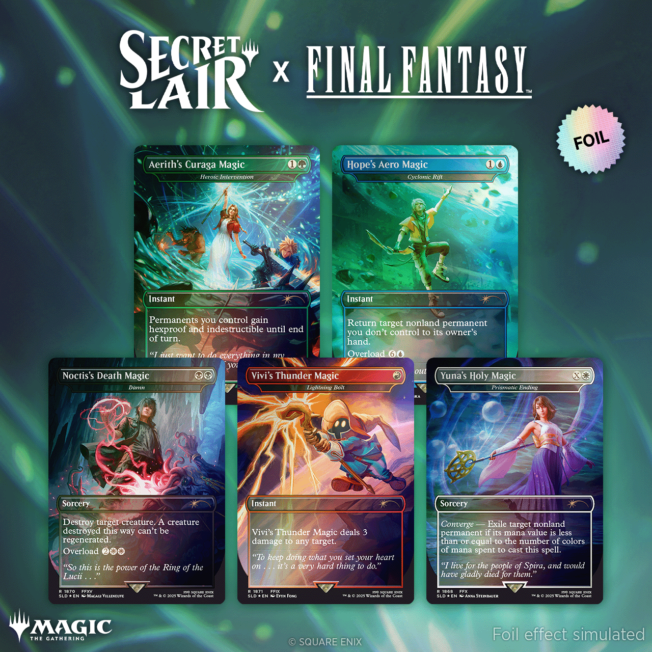 Secret Lair x FINAL FANTASY: Grimoire - Rainbow Foil Edition - Secret Lair Drop Series (SLD)
