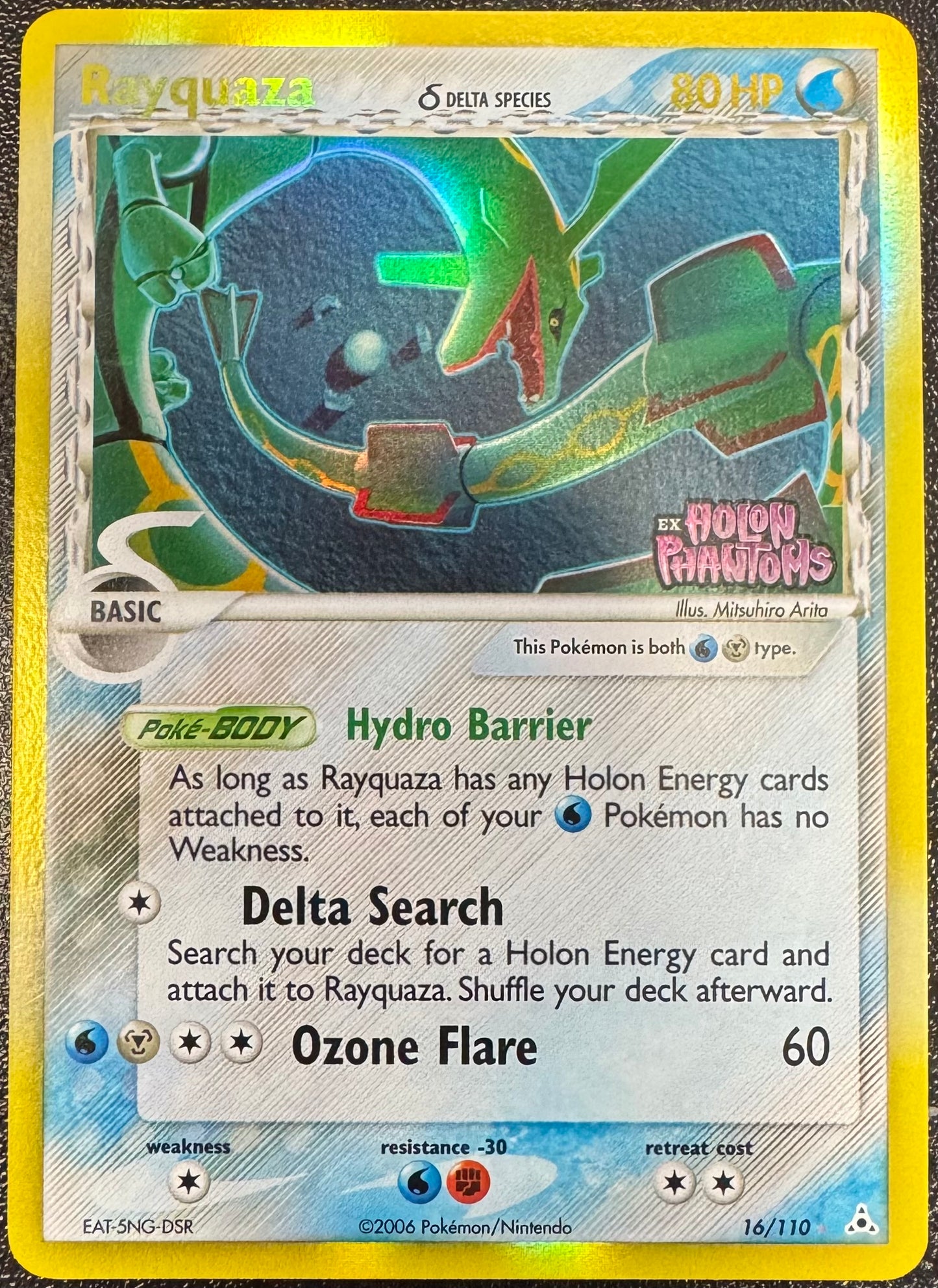 Rayquaza - 016/110 (Delta Species) - Holon Phantoms (HP) - Stamped Reverse Holo