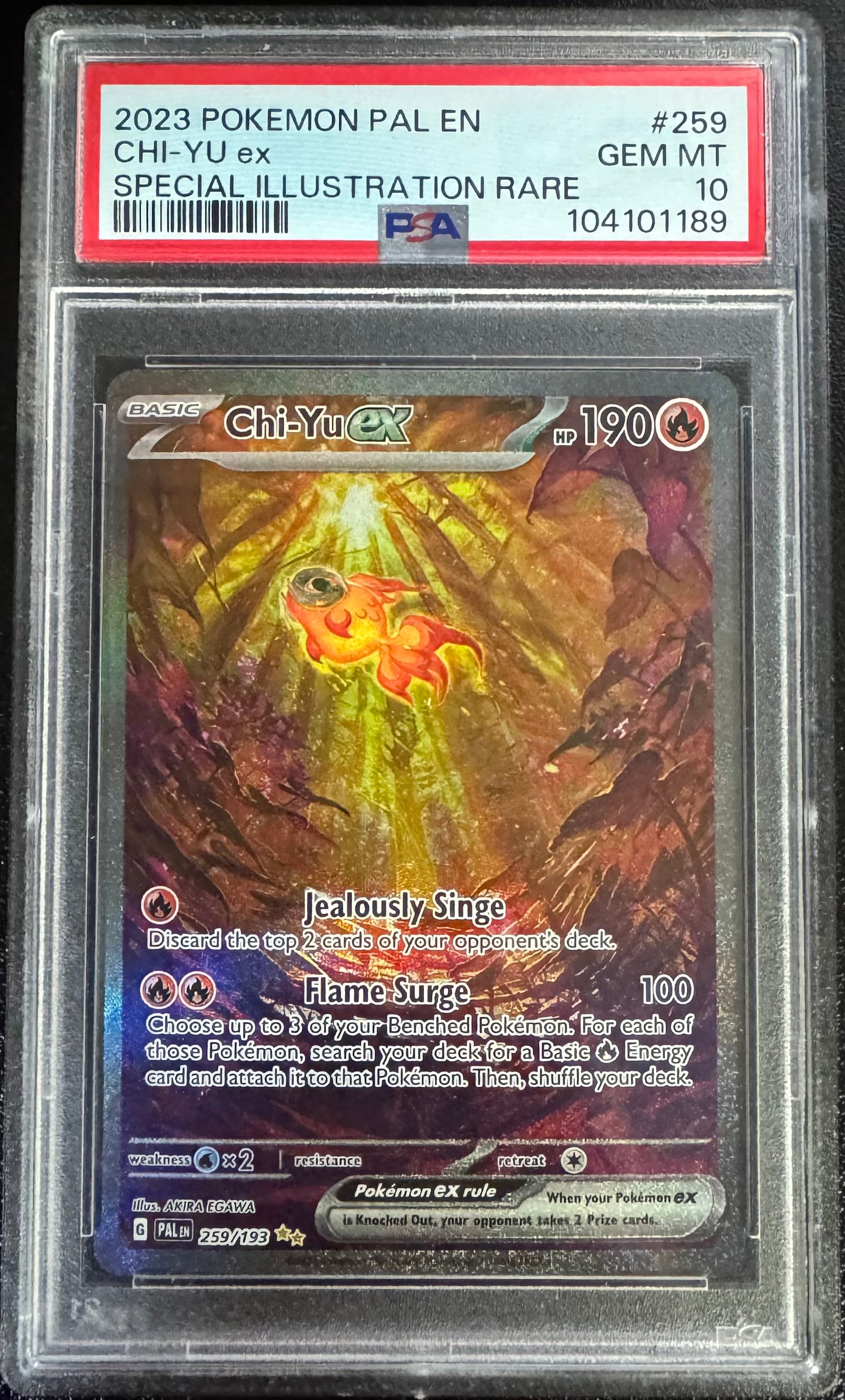 Chi-Yu ex - 259/193 - SV02: Paldea Evolved (PAL) - PSA 10