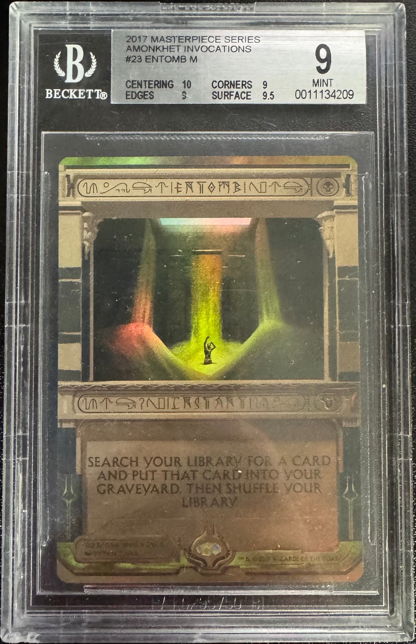 Entomb - Masterpiece Series: Amonkhet Invocations (MPS2) - Beckett 9