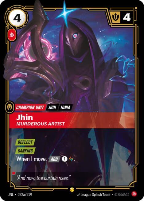 Jhin - Murderous Artist Alternate Art - UNL 022a/219