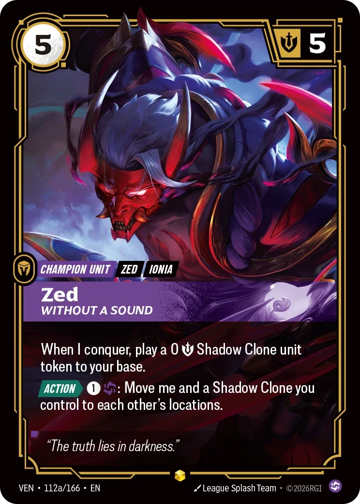 Zed, Without a Sound (Alternate Art) - Vendetta (VEN)