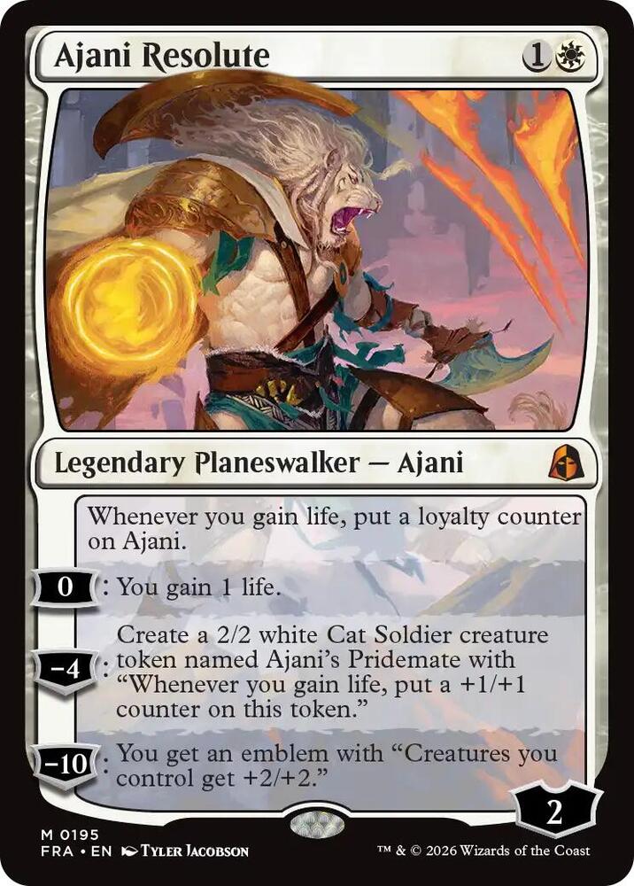 Ajani Resolute - Reality Fracture (FRA) 195 - FOIL