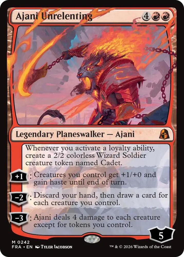 Ajani Unrelenting - Reality Fracture (FRA) 242 - FOIL
