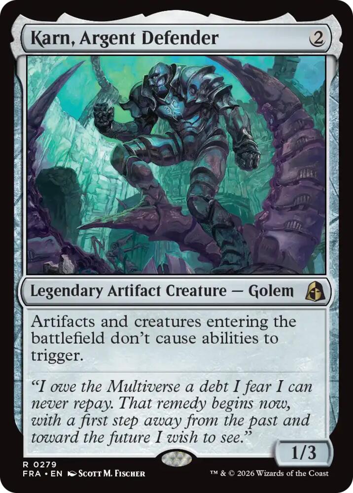 Karn, Argent Defender - Reality Fracture (FRA) 279 - FOIL