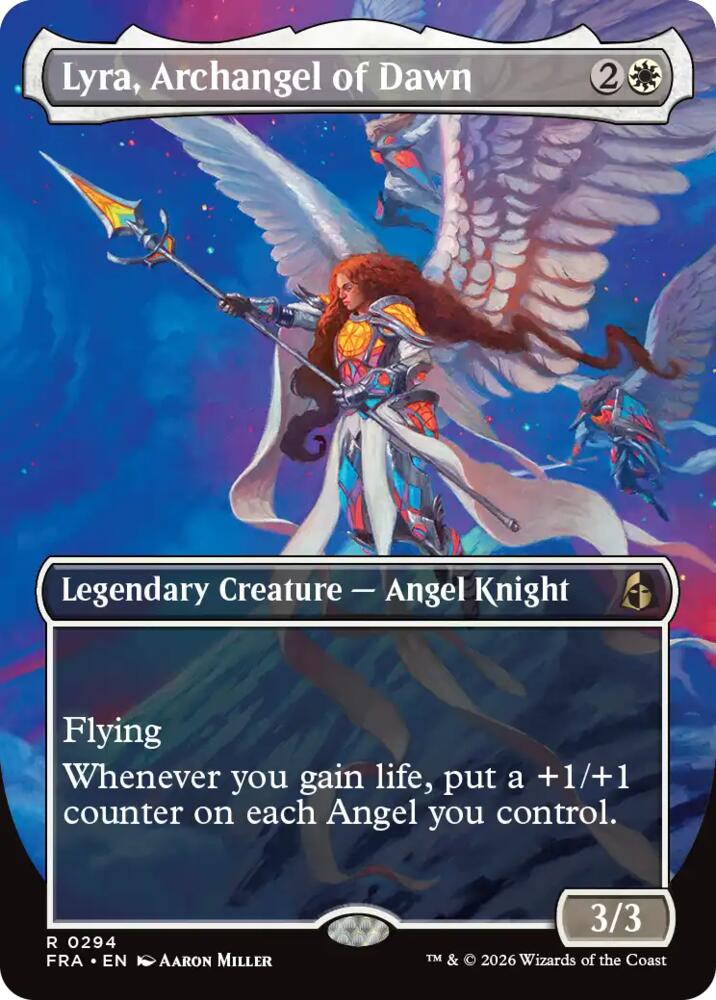 Lyra, Archangel of Dawn (Borderless) - Reality Fracture (FRA) 294 - FOIL