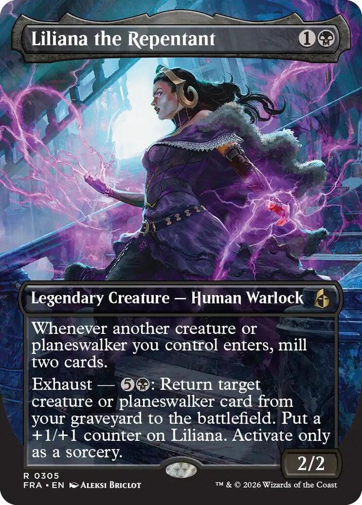 Liliana the Repentant (Borderless) - Reality Fracture (FRA) 305 - FOIL