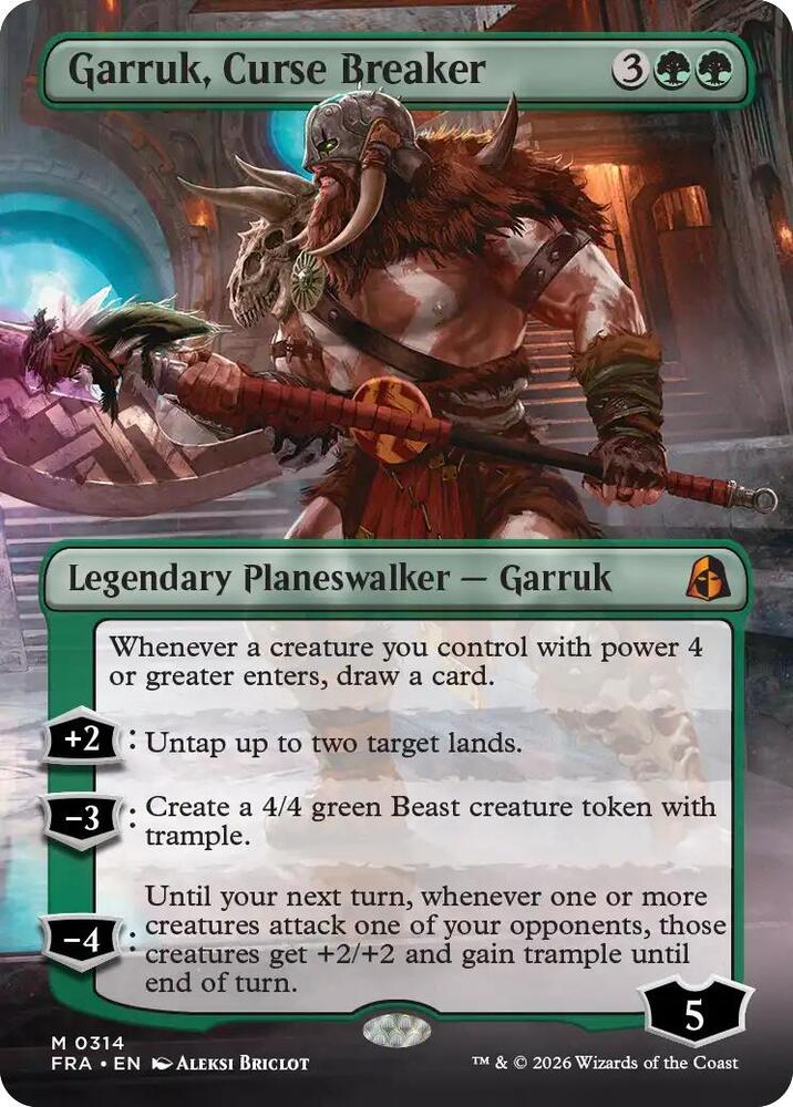 Garruk, Curse Breaker (Borderless) - Reality Fracture (FRA) 314 - FOIL