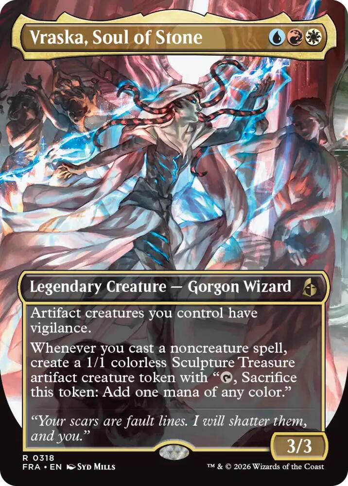 Vraska, Soul of Stone (Borderless) - Reality Fracture (FRA) 318 - FOIL