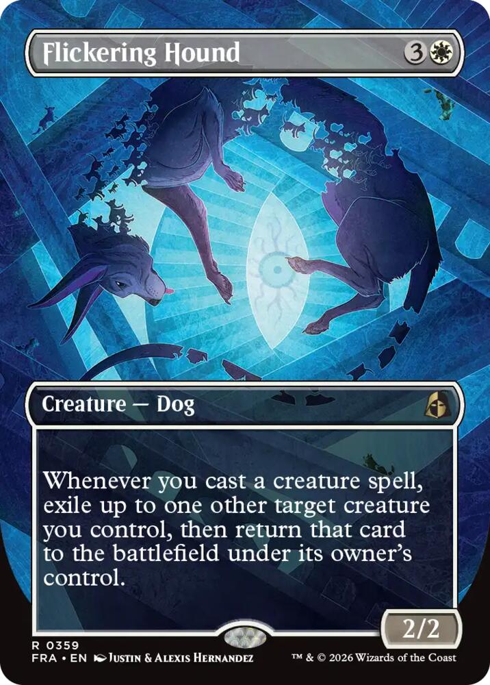 Flickering Hound (Borderless) - Reality Fracture (FRA) 359 - FOIL