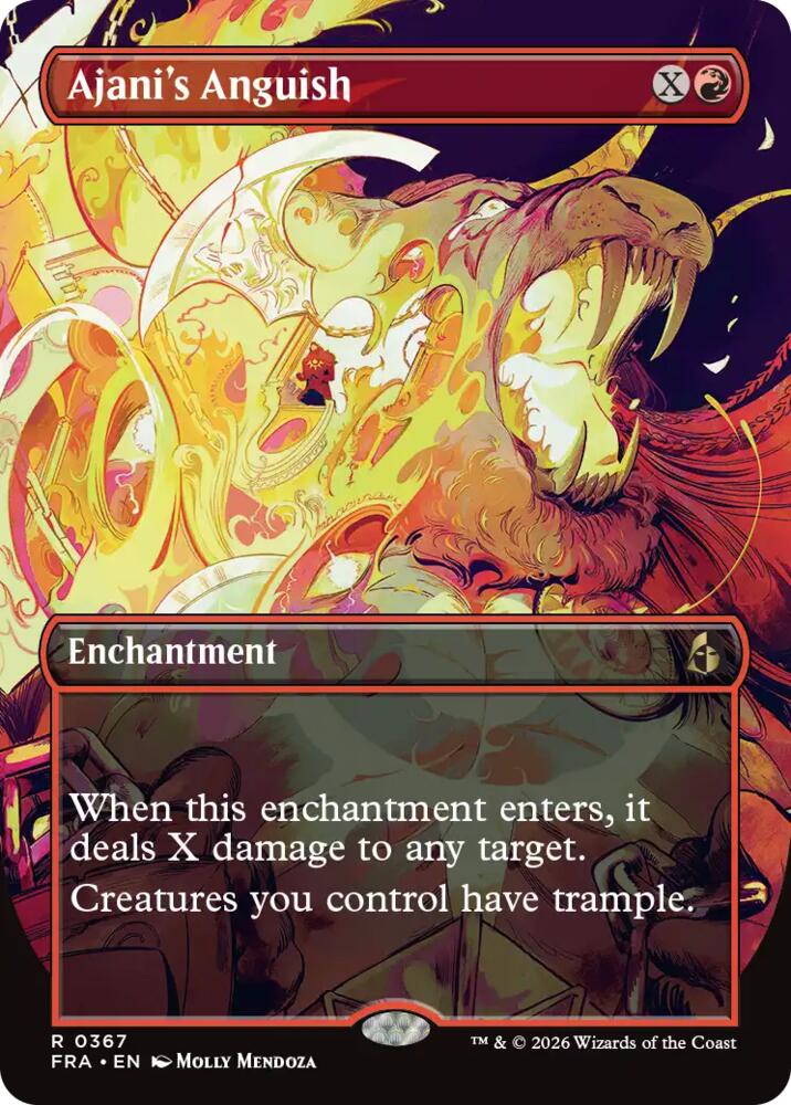 Ajani's Anguish (Borderless) - Reality Fracture (FRA) 367 - FOIL