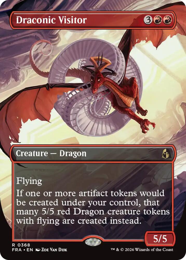 Draconic Visitor (Borderless) - Reality Fracture (FRA) 368 - FOIL