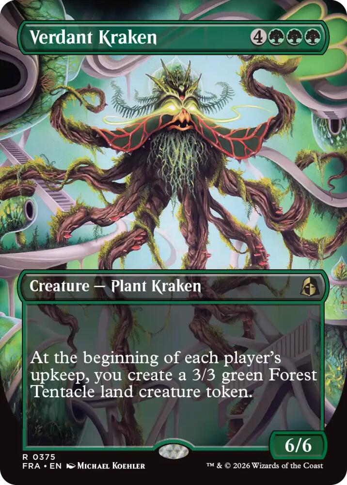 Verdant Kraken (Borderless) - Reality Fracture (FRA) 375 - FOIL