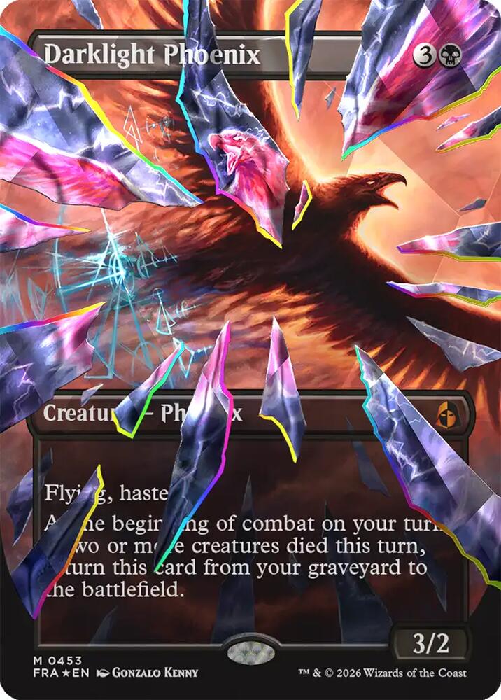 Darklight Phoenix (Borderless) (Facet Foil) (0453) - Reality Fracture (FRA) - FOIL